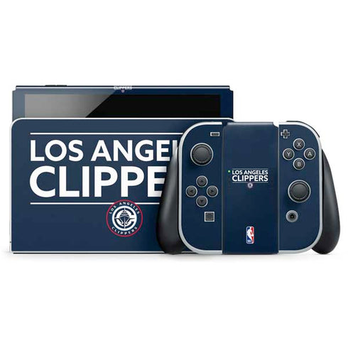 NBA Los Angeles Clippers Standard Blue Nintendo Switch OLED (2021) Skin